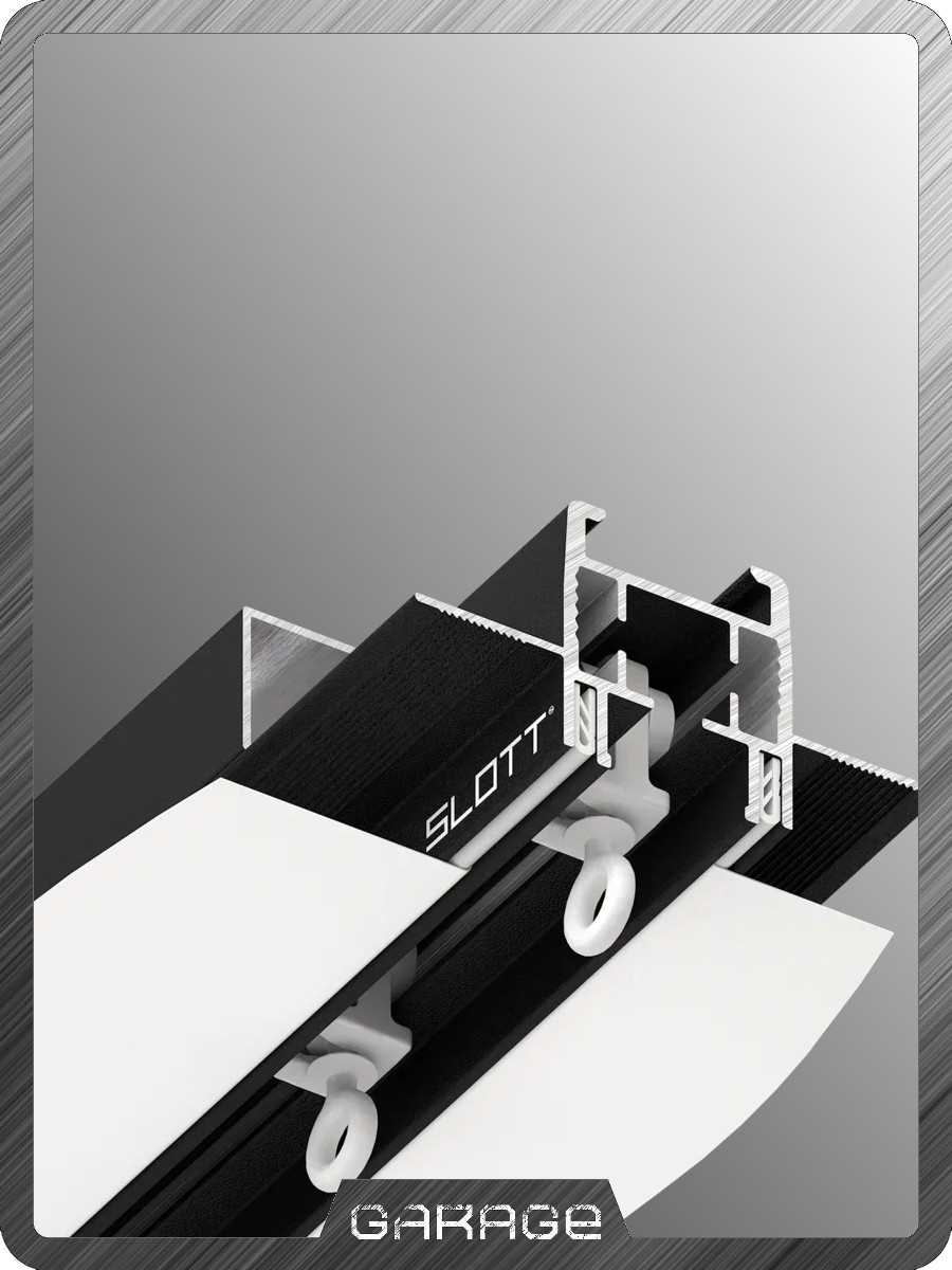 Slott Motion карнизный профиль 2m Черный Slott Motion карнизный профиль 2m Черный