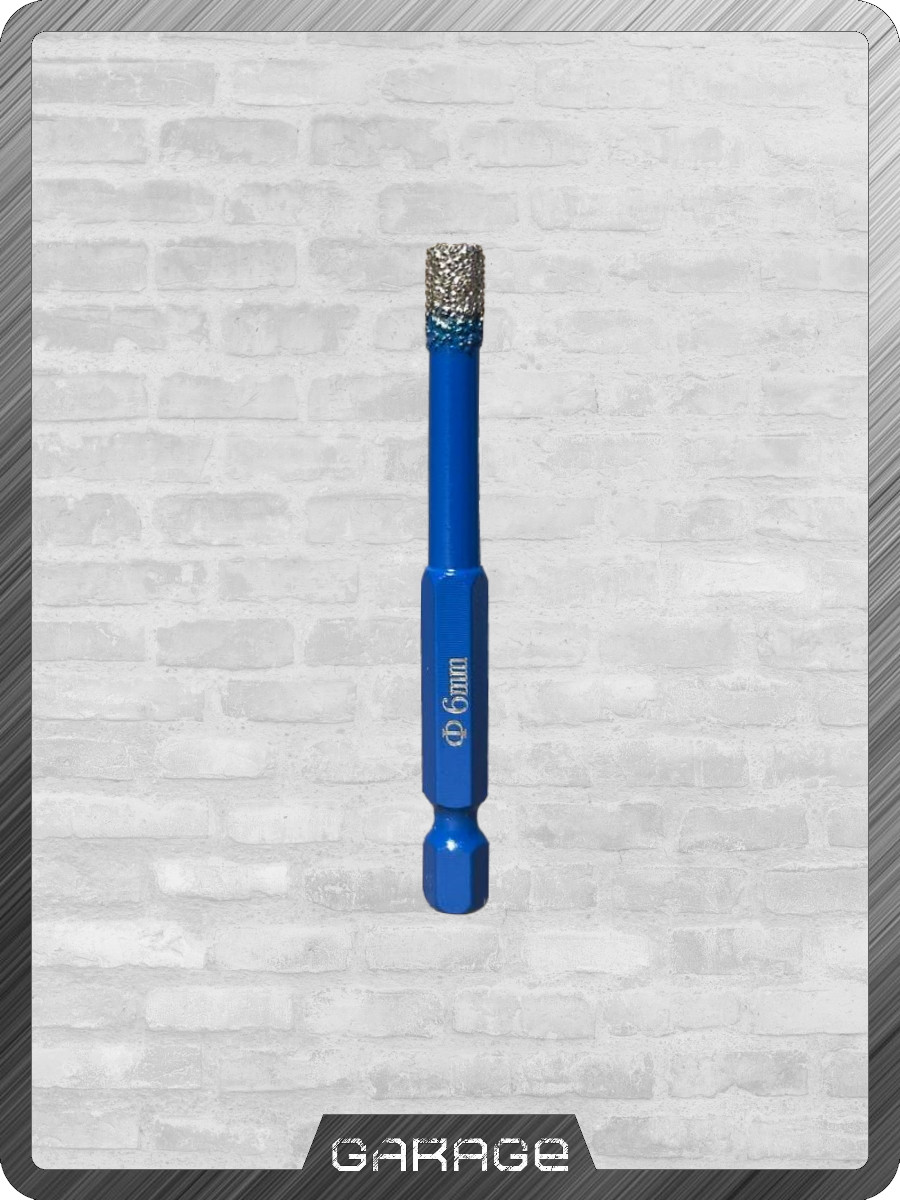 Коронка, Алмазное Сверло d6 шестигранная Коронка, Алмазное Сверло d6 шестигранная