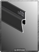 Flexy EURO 01 Стеновой профиль с теневым зазором черный